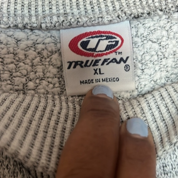 True Fan Mens XL Pull Over Sweatshirt Gray SF logo - Picture 2 of 5